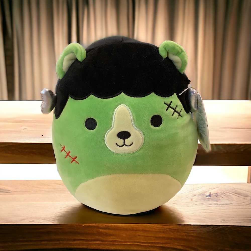 Hallowe'en Squad Squishmallow Green Monster Len 8” - Picture 1 of 7